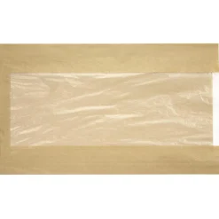 Papperspåse Plan Med Plastfönster Brun 270x75x450mm