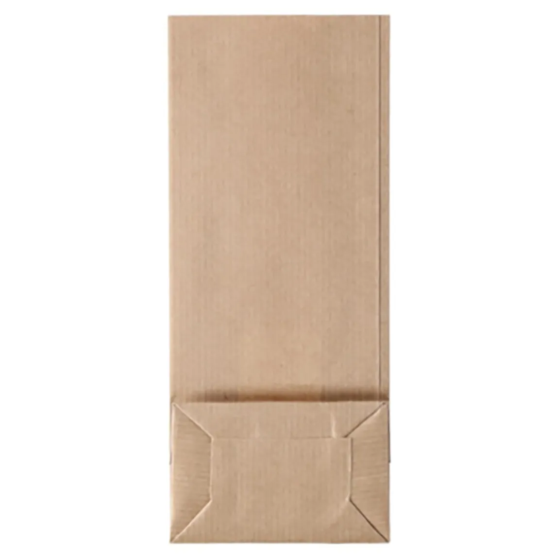 Papperspåse SOS Med Fönster Brun Ribbad 80x50x190mm