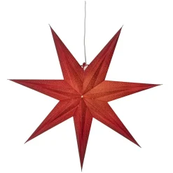 Pappersstjärna Star Trading Holly Röd 60cm