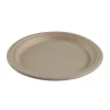 Papperstallrik Abena Flat Rund Bagasse Brun Ø23cm