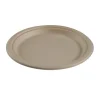 Papperstallrik Abena Flat Rund Bagasse Brun 18cm