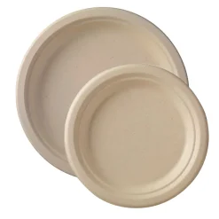 Papperstallrik Duni Flat Bagasse Brun Ø17cm