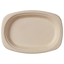 Papperstallrik Duni Flat Oval Bagasse Brun 165x233mm