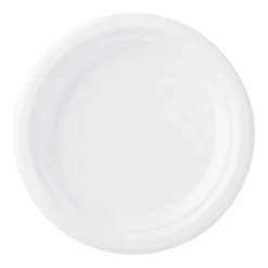 Papperstallrik Duni Flat Sockerrör Vit Ø17cm