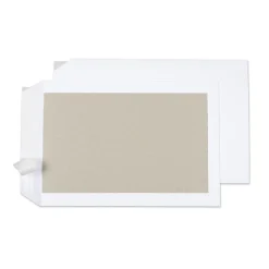 Pappryggspåse Stripseal Vit 350x500mm 120/450g