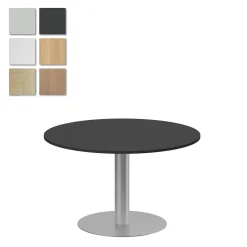 Pelarbord Lanab Björk/Silver Ø1200 H720mm