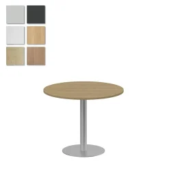 Pelarbord Lanab Björk/Silver Ø900 H720mm
