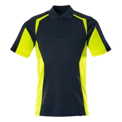 Pikétröja Mascot 22083-771 Mörk Marin/Varselgul 2XL