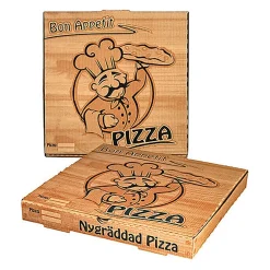 Pizzakartong Bon appetit Tryckt natur 300x300x35mm
