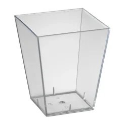 Plastbägare Fyrkantig Duni PS Klar 57x57x67mm 150ml