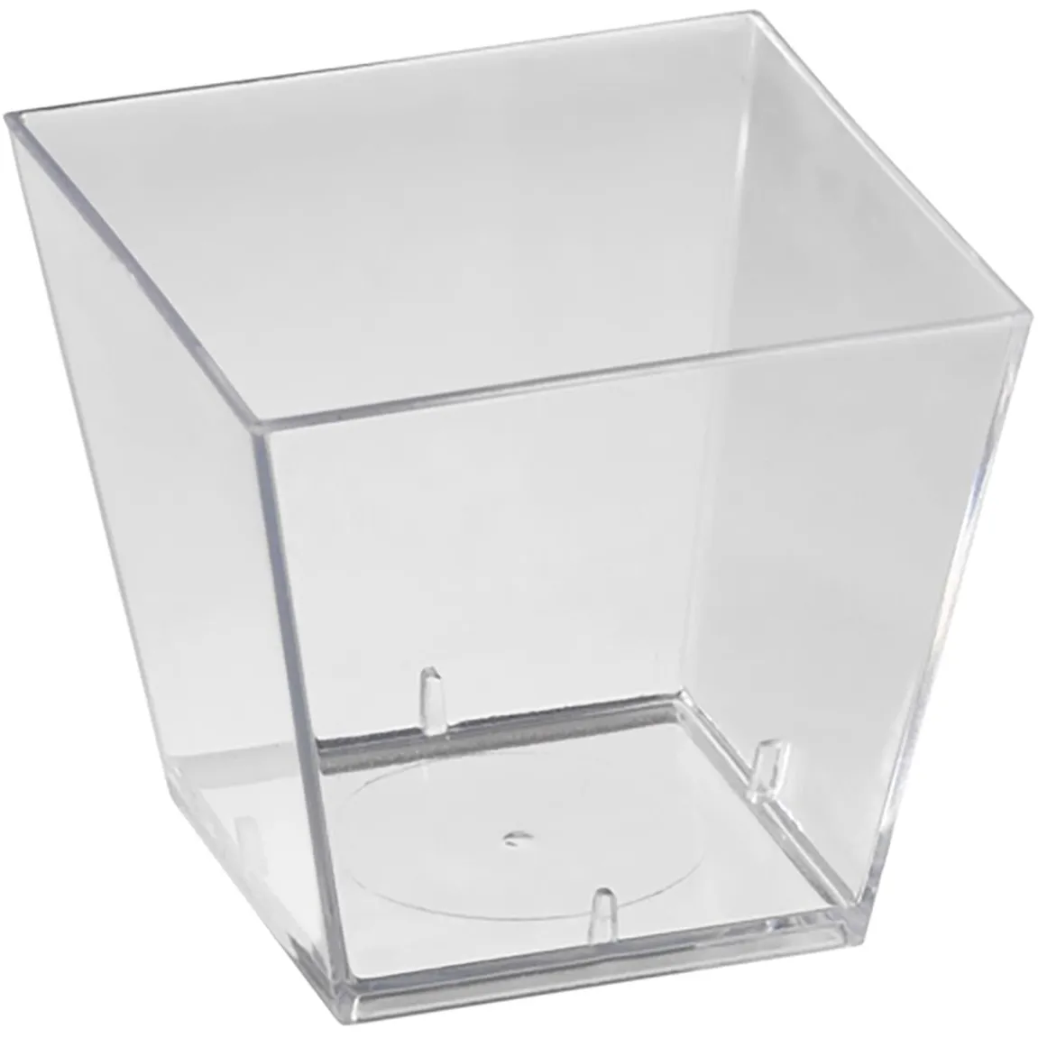 Plastbägare Fyrkantig Duni PS Klar 49x49x46mm 60ml