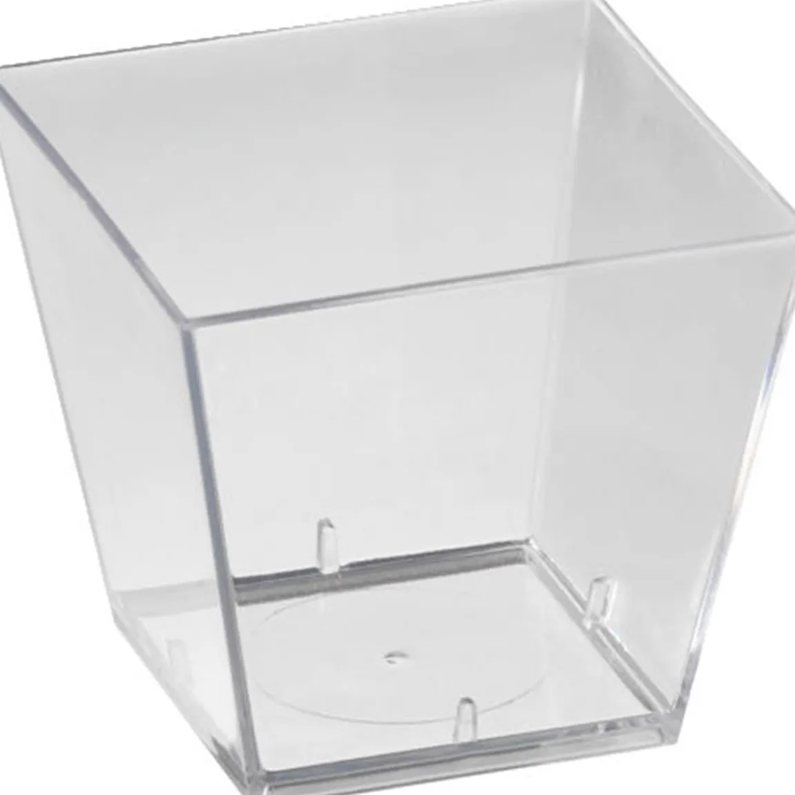 Plastbägare Fyrkantig Duni PS Klar 49x49x46mm 60ml