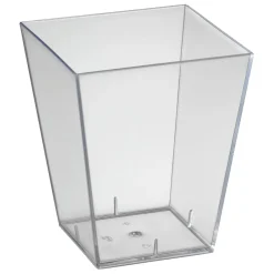 Plastbägare Fyrkantig Duni PS Klar 57x57x67mm 150ml
