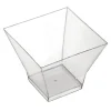Plastbägare Fyrkantig PS Klar 80x80x55mm 200ml