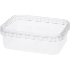 Plastbägare Med Lock Tätslutande PP Klar 192x129x60mm 1000ml
