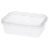 Plastbägare Med Tätslutande Lock Rektangulär 118x89x42mm 280ml