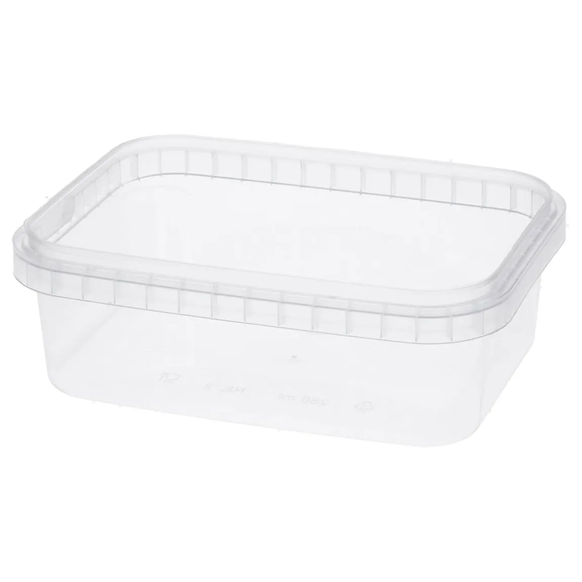 Plastbägare Med Tätslutande Lock Rektangulär 118x89x42mm 280ml