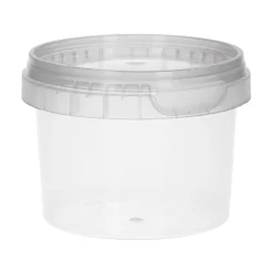 Plastbägare Rund Med Lock Tätslutande PP 120ml Klar Ø69mm 120ml