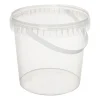 Plastbägare Rund Med Tätt Lock & Handtag Ø165mm 2000ml
