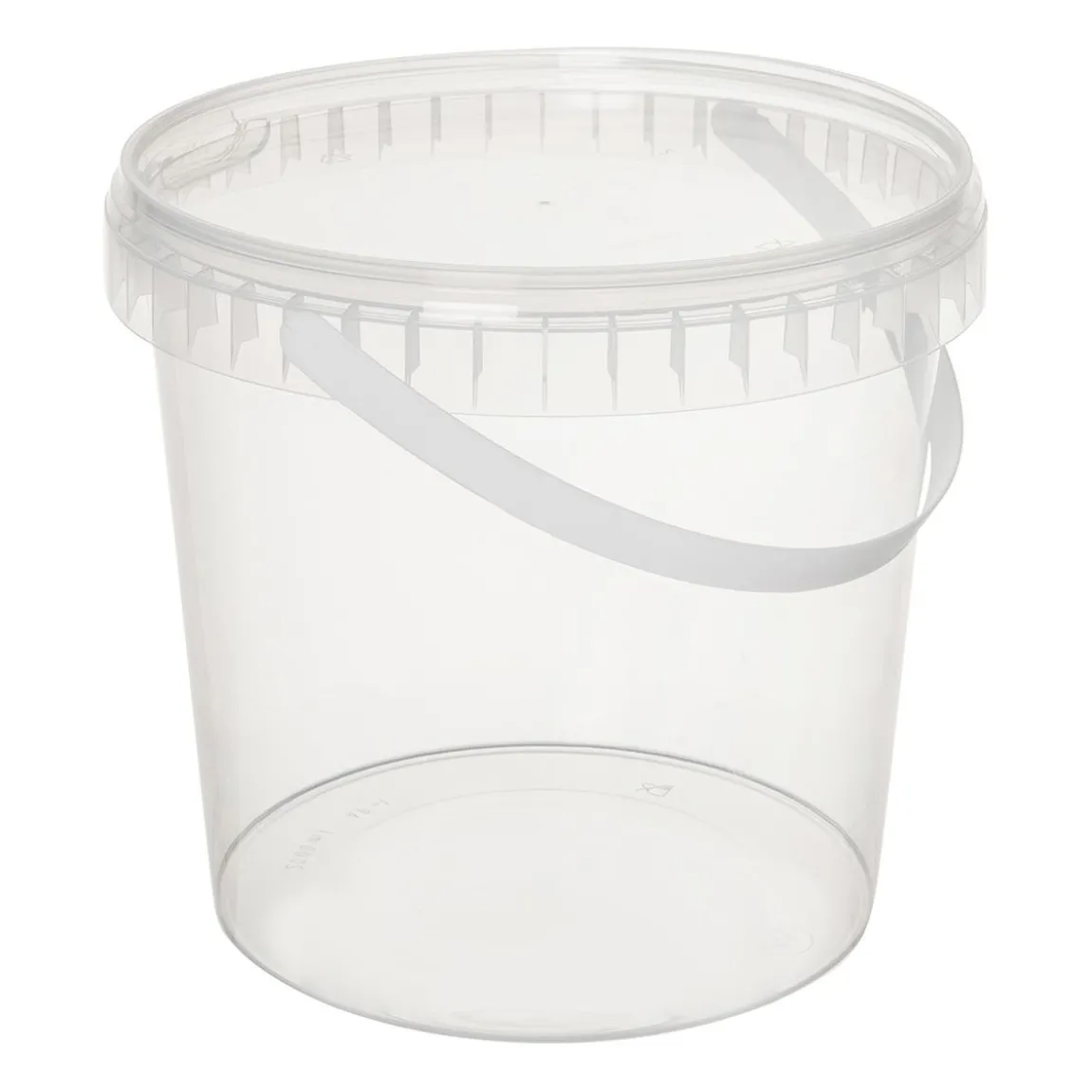Plastbägare Rund Med Tätt Lock & Handtag Ø165mm 2000ml