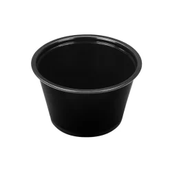 Plastbägare Rund PP Svart Ø74x45mm 110ml