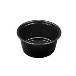 Plastbägare Rund PP Svart Ø62x27mm 60ml