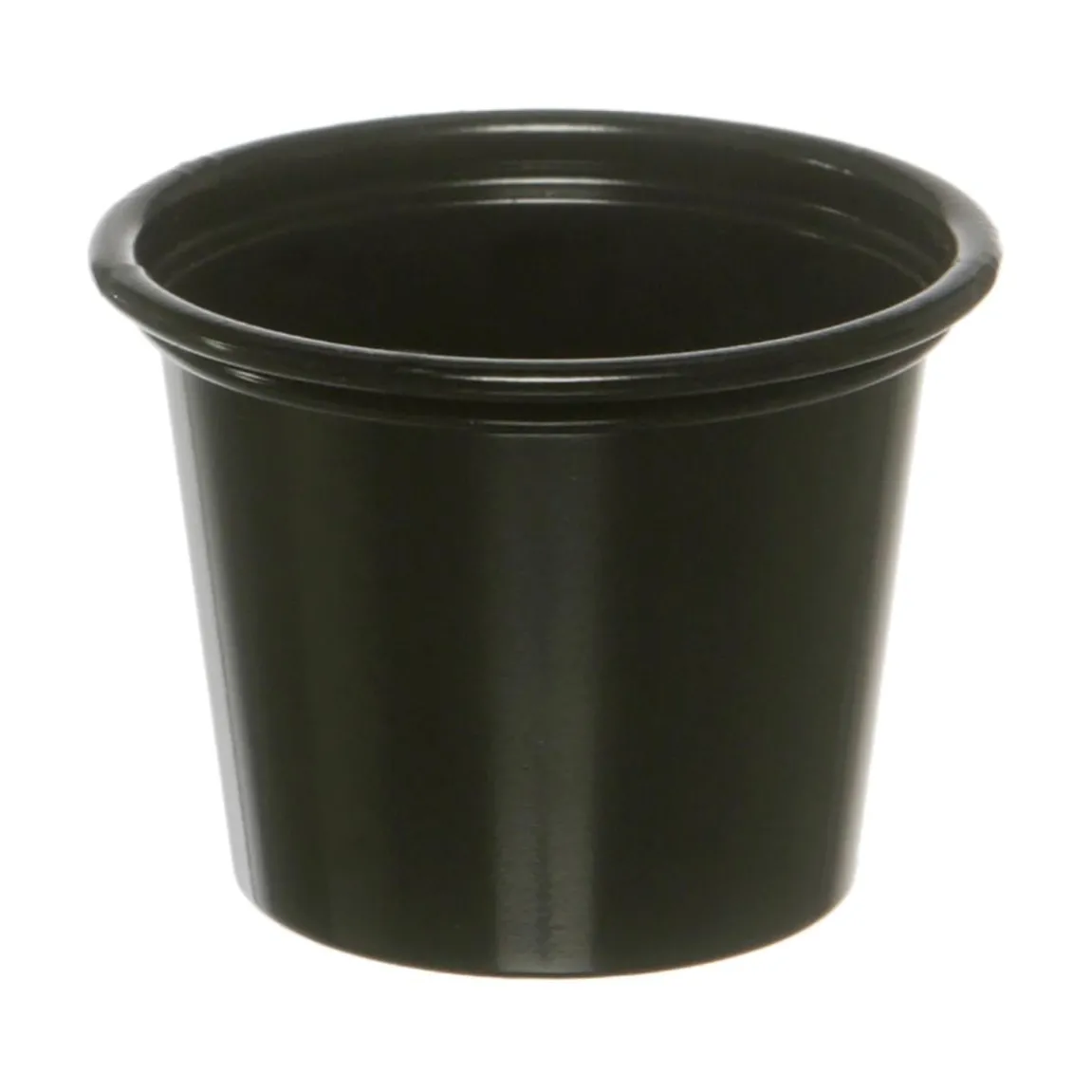 Plastbägare Rund PP Svart Ø44x30mm 30ml