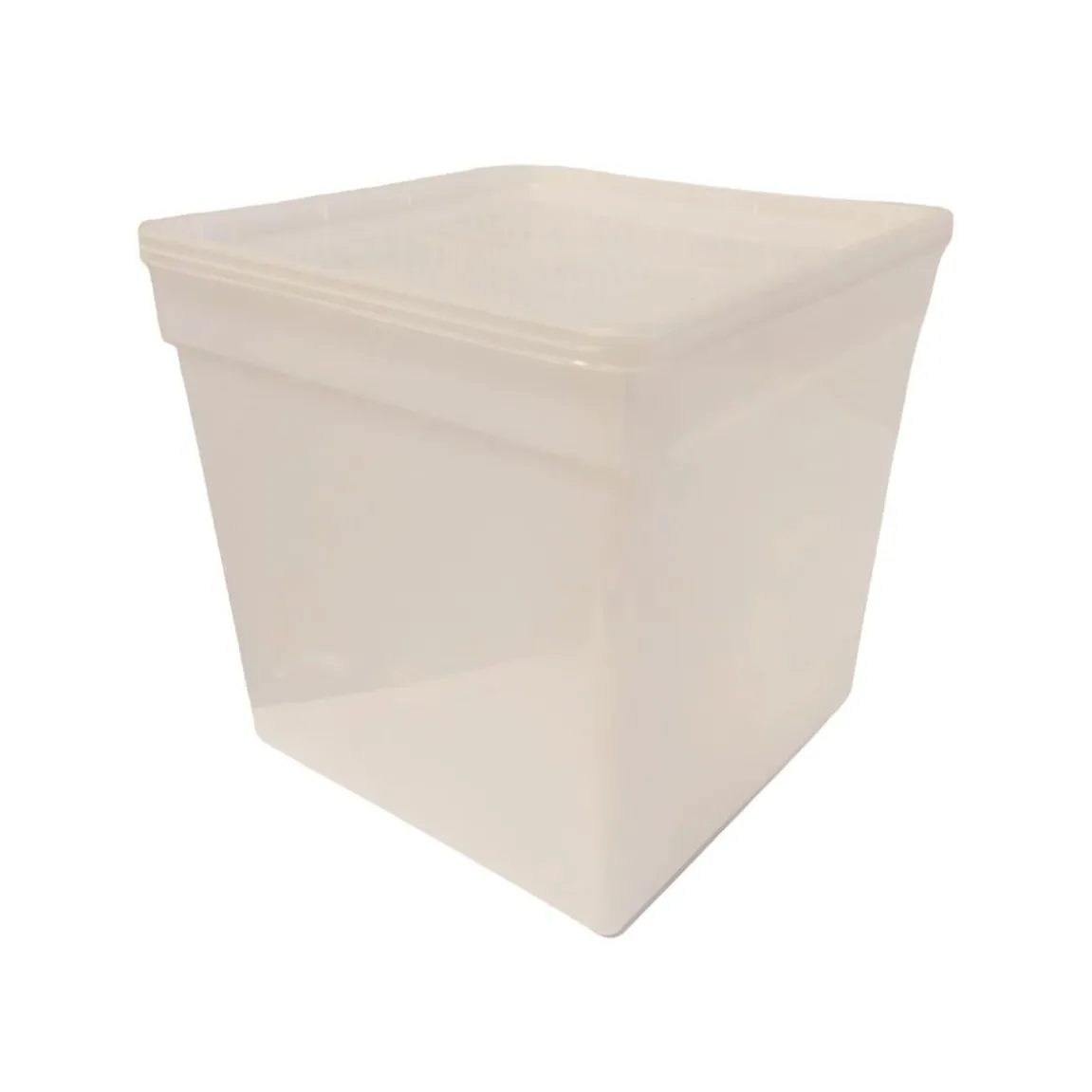 Plastburk Med Slätt Lock PP Klar 185x185x190mm 5800ml