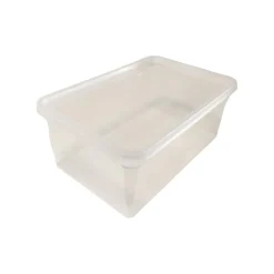 Plastburk Med Slätt Lock PP Klar 185x125x75mm 1300ml