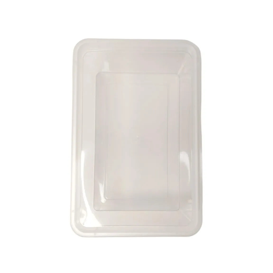 Plastburk Med Slätt Lock PP Klar 185x125x75mm 1300ml