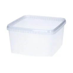 Plastburk Med Slätt Lock PP Klar 185x185x115mm 3000ml