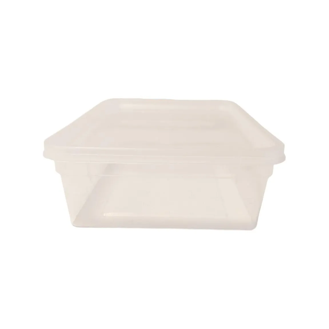 Plastburk Med Slätt Lock PP Klar 185x125x50mm 800ml