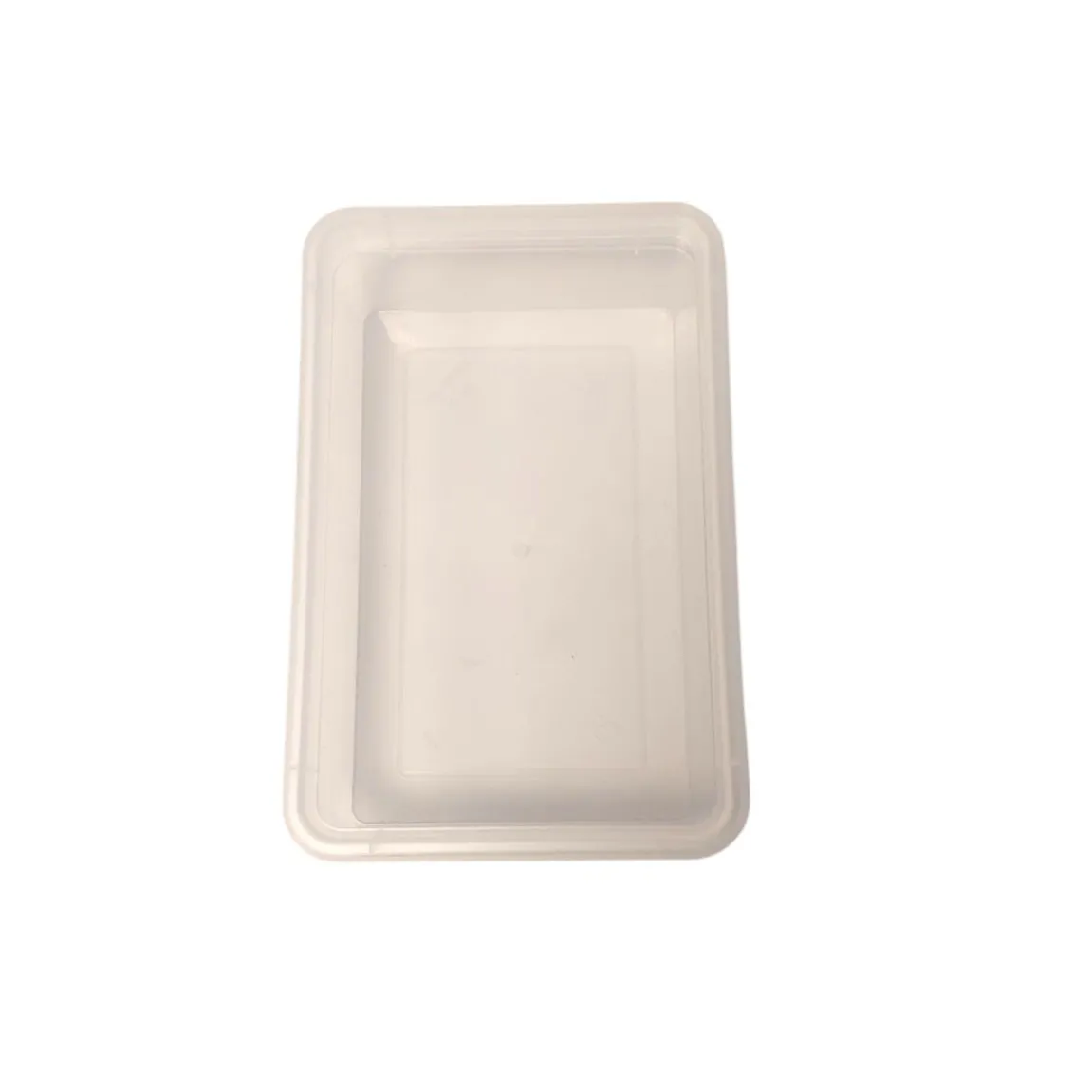 Plastburk Med Slätt Lock PP Klar 185x125x50mm 800ml