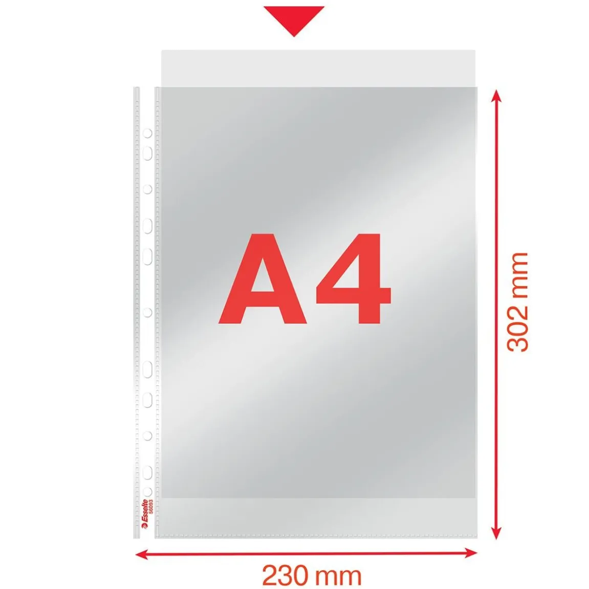 Plastficka Esselte PP 0,105mm Klar A4