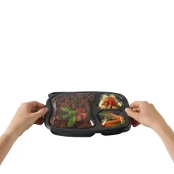 Plastform Bistro 3-F PP Svart 254x174x42mm 591/147/147ml