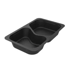 Plastform Duniform 1/4 GN 2-F PP Svart 630/490ml