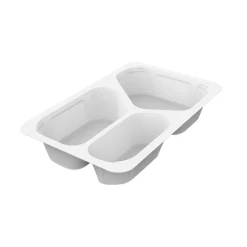 Plastform Duniform 1/4 GN 3-F PP Vit 490/370/200ml