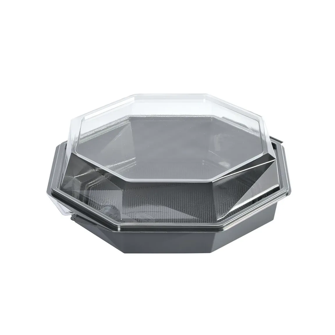 Plastform Duni Octaview Apet Grå/Klar 230x230x80mm 1292ml