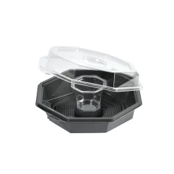 Plastform Duni Octaview m. Dressingkopp Apet Grå/Klar 190x190x70mm 795ml