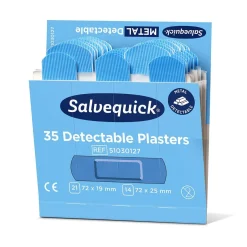 Plåster Salvequick Detectable Refill 51030127 Blå 35st