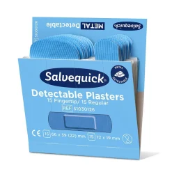 Plåster Salvequick Detectable Refill 51030126 Blå 30st