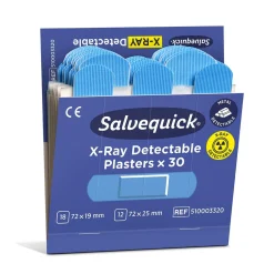 Plåster Salveqvick X-Ray Detecteble Blå 30st