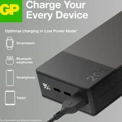 Powerbank GP M2+ 20000mAh Grå