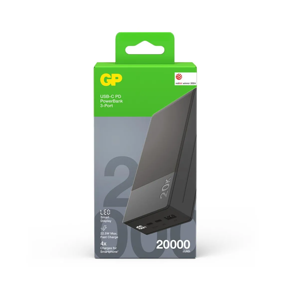 Powerbank GP M2+ 20000mAh Grå