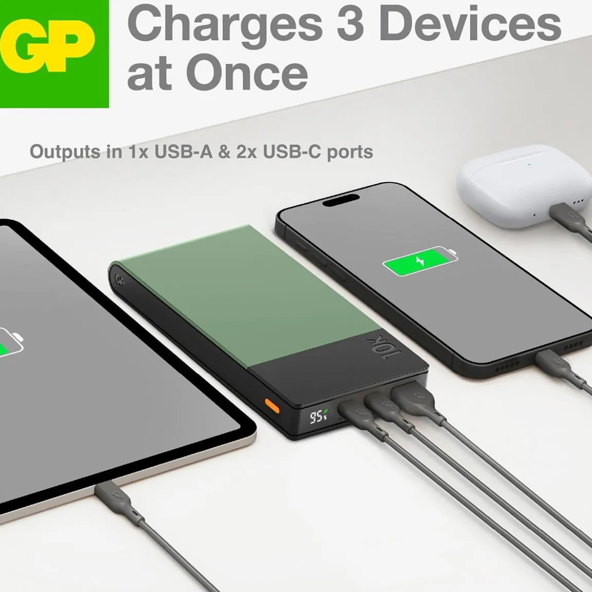 Powerbank GP M2+ 10000mAh Grön