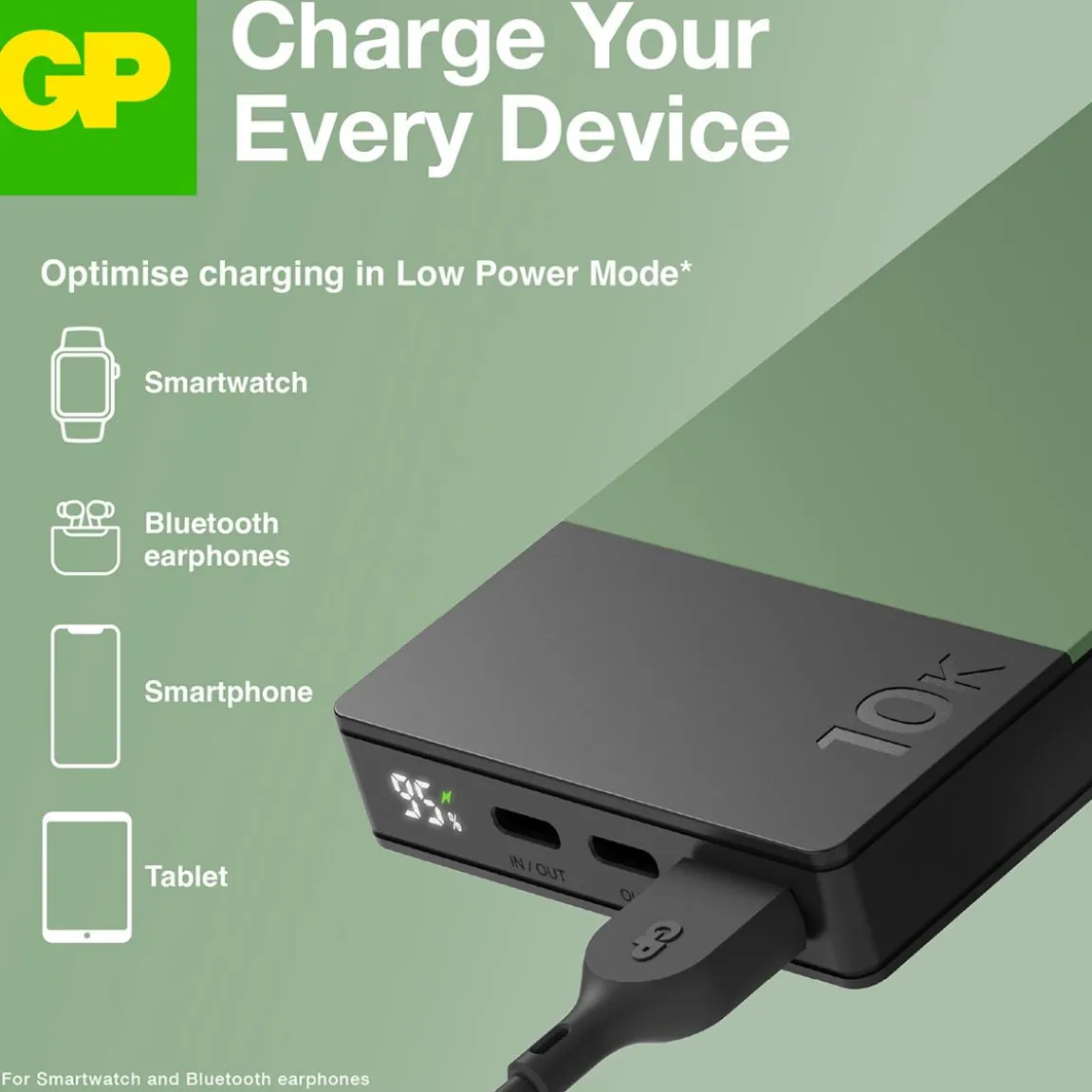 Powerbank GP M2+ 10000mAh Grön