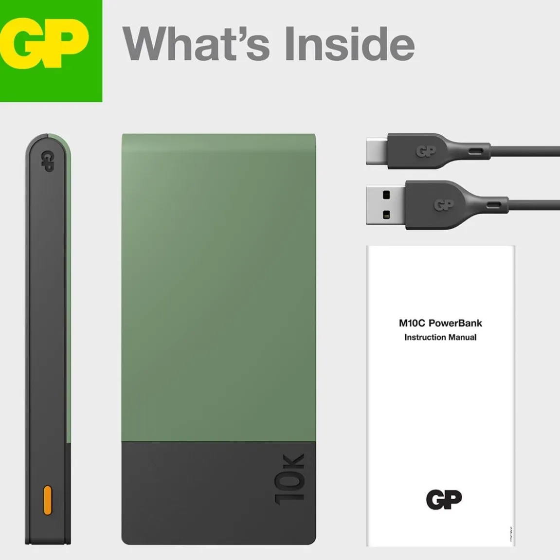 Powerbank GP M2+ 10000mAh Grön