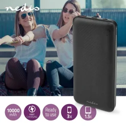 Powerbank Nedis 10000mAh Svart