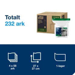 Refill Tork W15 Våtdukar För Ytrengöring Vit