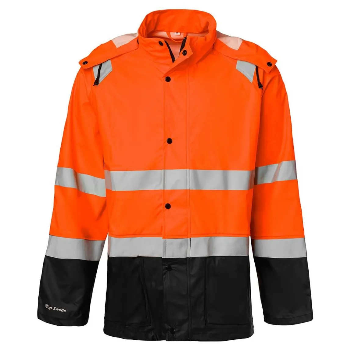 Regnjacka Top Swede 180 Varselorange/Svart XS